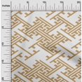 thumbnail image 2 of oneOone Velvet White Fabric Geometric Sewing Material Print Fabric By The Yard 58 Inch Wide, 2 of 4