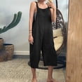 thumbnail image 2 of Pompotops Fashion Womens Ethnic Style Solid Cold Shoulder Suspender Cami Pants Jumpsuit, 2 of 6