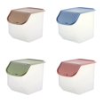 thumbnail image 2 of Moisture-Proof Rice Storage Container Plastic Kitchen Rice Box Sealed Cereal Grain Organizer, 2 of 8