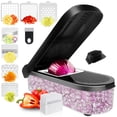 thumbnail image 1 of Multifunctional Grater 7 Cutting Tools Round Vegetable Chopper Vegetable Chopper Food Chopper With Container Vegetable Chopper With Container, 1 of 6