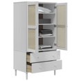thumbnail image 2 of vidaXL Wardrobe SENJA Rattan Look White 90x55x175 cm Solid Wood Pine, 2 of 5