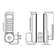 thumbnail image 2 of Noref Double‑Sided Mechanical Password Lock with Keys Courtyard Door Coded Lock Home Supplies, Password Lock,Hardware Product, 2 of 8