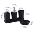 thumbnail image 3 of 5 Piece Bathroom Accessory Set With Soap Dispenser Pump, Toothbrush, Tumbler And Soap Dish Bathroom Tray Shower Set Box Bathroom Bottle Set, 3 of 7