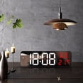 thumbnail image 1 of Large LED Digital Wall Clock with Temperature, Date & Humidity Display - 3-Level Brightness Adjustment, Wall-Mounted or Tabletop, Battery/USB Powered (Batteries Not Included), 1 of 9