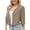 #0218-Khaki, variant on Pincandy Women's 3/4 Sleeve Cardigan Cropped Open Front Bolero Shrug for Dresses, Chiffon Lightweight Cardigans
