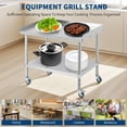 thumbnail image 1 of EDTara Stainless Steel Work Table with Wheels, Heavy-Duty Prep Table with Removable Backsplash for Versatile Commercial Use, 1 of 7