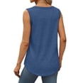 thumbnail image 4 of Plebaso Débardeurs 2025 pour Femmes, Lot de 2, Col Rond, Sans Manches, Chandails Décontractés Amples d'Été, Tuniques Basiques, 4 of 7