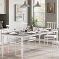 thumbnail image 4 of 78.8inch Rectangular Dining Table for 6, Rustic Farmhouse Kitchen Table with Large Tabletop, Long Wooden Dining Room Table with Heavy Duty Legs, Dinette and Dinner Desk for Party, Table Only, 4 of 7