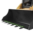 thumbnail image 4 of Barre à Dents de Seau pour Chargeur de Tracteur, Acier Allié Robuste avec 6 Dents Remplaçables, Conception à Boulonner Résistante à la Rouille, Convient aux Seaux de 48 Pouces 60 Pouces 72 Pouces, Noir Ou Noir et Vert, 4 of 7