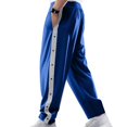 thumbnail image 2 of EOYWHK Work Pants Men Quick Drying Gym Pants Casual Athletic Breasted Loose Straight Leg Wide Button Pants, 2 of 9