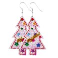 thumbnail image 1 of Christmas Faux Leather Earrings Santa Xmas Tree Snowman Earrings Dangle Earrings, 1 of 10