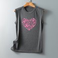 thumbnail image 4 of zanvin T-Shirts de Sensibilisation au Cancer du Sein pour Femmes – Mode Décontractée Femmes Sans Manches Imprimé Col Rond Blouses Hauts T-Shirt, 4 of 5