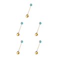 thumbnail image 2 of Transemion 1/2/3/5 Cartoon Adorable Restaurant Hotel Tableware Portable Washable Stainless Steel Stirring Mixing Dinnerware Cake Flatware Donut Spoon Blue 5PCS, 2 of 6