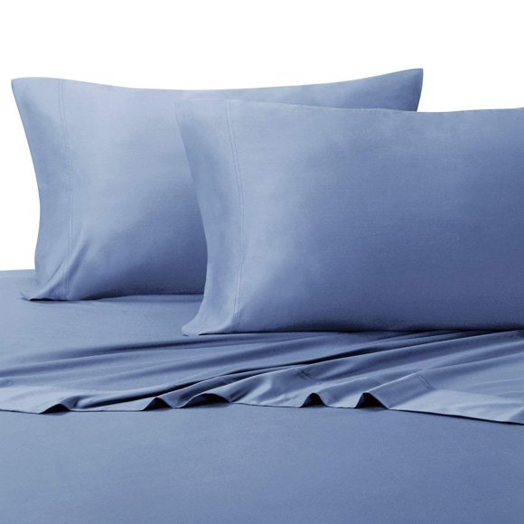 Silky-Soft Viscose from Bamboo-Cotton Hybrid, Queen 4PC Bed Sheets Set, Periwinkle
