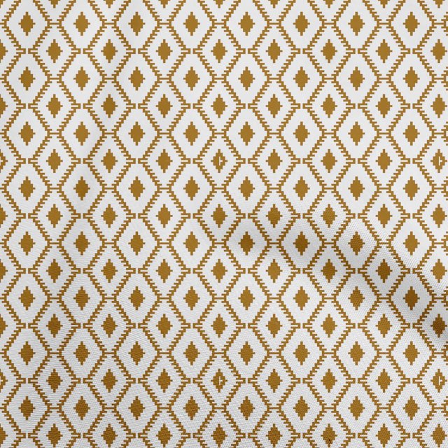 oneOone Silk Tabby Brown Fabric Tribal Craft Projects Decor Fabric Printed By The Yard 42 Inch Wide