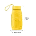 thumbnail image 3 of Dvkptbk Mini Travel Sun Umbrella for Purse with Case, Small Compact Capsule Umbrella Protection Sun, Lightweight Portable Parasol Windproof Umbrella for Women Men (Yellow), 3 of 9
