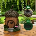 thumbnail image 4 of YoGold Solar Acorn House Garden Light – Resin Gnome Statue with LED (Multi-color), 4 of 7