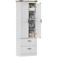 thumbnail image 1 of HOMCOM 67" Tall Kitchen Pantry Cabinet with Adjustable Shelves Cream White, 1 of 10