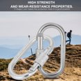 thumbnail image 3 of Locking Carabiner, Multipurpose Heavy Duty O-Shaped Climbing Carabiner  For Outdoor Activities Protection Necessary, 3 of 8