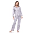 thumbnail image 1 of White Mark Women's Floral Long Sleeve Button-Down Pajama Set, 1 of 6