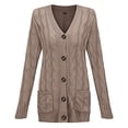 thumbnail image 5 of Kcodviy Sweaters Womens Open Sleeve Womens Full Length Winter Jacket Knit Boho Long Patchwork Sheer Cardigan for Women Coat Cardigan Pockets Front Wool Knit Cardigan Sweater, 5 of 5