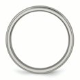 thumbnail image 2 of Titanium Grooved and Beaded Edge 4mm Polished Band Ring 6 Size, 2 of 6