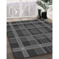 thumbnail image 3 of Ahgly Company Tapis d'Intérieur Lavable à la Machine, Carré, Transitionnel, Gris Brun, Tapis de Zone, 6 Pieds Carré, 3 of 7
