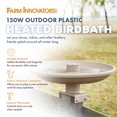 thumbnail image 2 of Farm Innovators 150 Watt Plastic Heated Birdbath w/ Deck Mount, Tan, 2 of 12