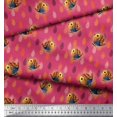 thumbnail image 3 of Soimoi Cotton Poplin Fabric Feather & Bird Cartoon Print Fabric by Yard 42 Inch Wide, 3 of 3