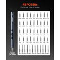 thumbnail image 4 of VEVOR Electric Precision Screwdriver Set, 48 Magnetic Bits, Mini Electric Screwdriver with Magnetic Storage Box, S2 Steel Bits, LED Light, Type-C Charging, for Phone, Laptop, and Electronics Repair, 4 of 9