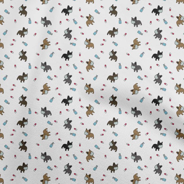 oneOone Popeline de Coton Rouge Tissu Matière de Robe Médicale Tissu Imprimé Tissu au Mètre 42 Pouces de Large