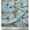 thumbnail image 1 of Soimoi Cotton Voile Fabric Check,Text & Coconut Tree Print Fabric by Yard 56 Inch Wide, 1 of 2
