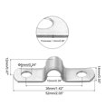 thumbnail image 2 of Unique Bargains 10mm Rigid Pipe Strap Clamp, 10 Pcs 304 Stainless Steel Two Hole U-shape Tube Clip, 2 of 5