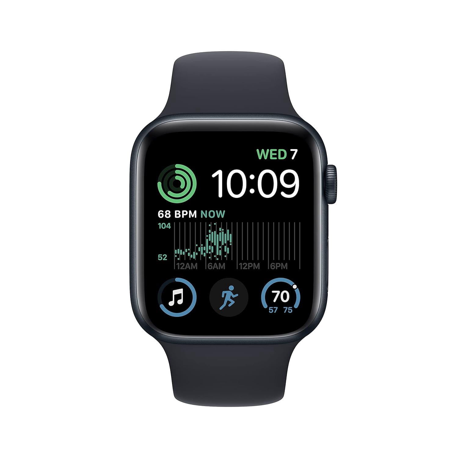 Open Box - Apple Watch SE 2nd Gen GPS 44mm Midnight Aluminum Case with Midnight Sport Band