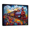 thumbnail image 2 of Designart train Oversized framed wall art decor, Train framed wall Art, Abstract Train curious Journey I , Multi-Color Modern black framed wall art, 32x24 inches black frame, 2 of 5