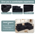 thumbnail image 2 of Noble House Modern Large Modular 2 Seat Sofa, Comfortable Cloud Style Combination Couch for Living Room,Black, 2 of 8
