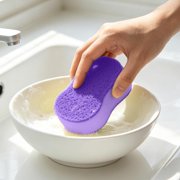 Kitchen Cleaning Sponges Pads - Non Scratch Dish Scrubbers for Pots and Pans Heavy Duty Household Cleaning Sponges Multi Purpose, Purple, JKODE