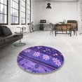 thumbnail image 4 of Ahgly Tapis Rectangulaire Lavable en Machine Intérieur Transitionnel Violet Vif, 2 Pieds x 3 Pieds, 4 of 7