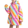 thumbnail image 1 of Faithtur Universal Warm Hooded Sweater Fashion Printing Mink Wool Home Clothes, 1 of 6