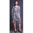 thumbnail image 3 of Bimba Sortie de Plage à Plumes Kaftan de Bikini Couvre-Maillot Robe Midi pour Femmes Courte Caftan-S-L, 3 of 5