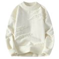 thumbnail image 1 of GigrtiJin Men's Winter Casual Sweater Round Neck Solid Color Long Sleeved Sweaters Fashion Comfy Pullover Tops, 1 of 3