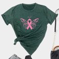 thumbnail image 1 of TIMIFIS Chandails de Sensibilisation au Cancer du Sein pour Femmes Été Ample Imprimé T-Shirt à Col Rond Manches Courtes Blouse Décontractée Automne/hiver, 1 of 5