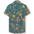 thumbnail image 3 of Chemises pour Hommes Manches Courtes Boutons Décontractés Imprimé Plage Chemise Col Rabattu Manches Courtes Blouse Chemises en Lin Manches Courtes Chemises Décontractées Manches Courtes, 3 of 3