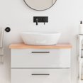 thumbnail image 1 of vidaXL Bathroom Countertop Light Brown 80x40x(2-4) cm Treated Solid Wood, 1 of 5