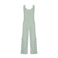thumbnail image 4 of LOVZFMLL Combinaison pour Femme, Salopette Courte Décontractée Ample Sans Manches à Bretelles Ajustables avec Bavette, Tenue à Jambes Larges avec Poches Vert, m, 4 of 6