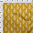 thumbnail image 3 of oneOone Georgette Viscose Yellow Fabric Block Dress Material Fabric Print Fabric By The Yard 42 Inch Wide-VM, 3 of 5