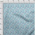 thumbnail image 3 of oneOone Rayon Turquoise Blue Fabric Florals Fabric For Sewing Printed Craft Fabric By The Yard 56 Inch Wide, 3 of 4