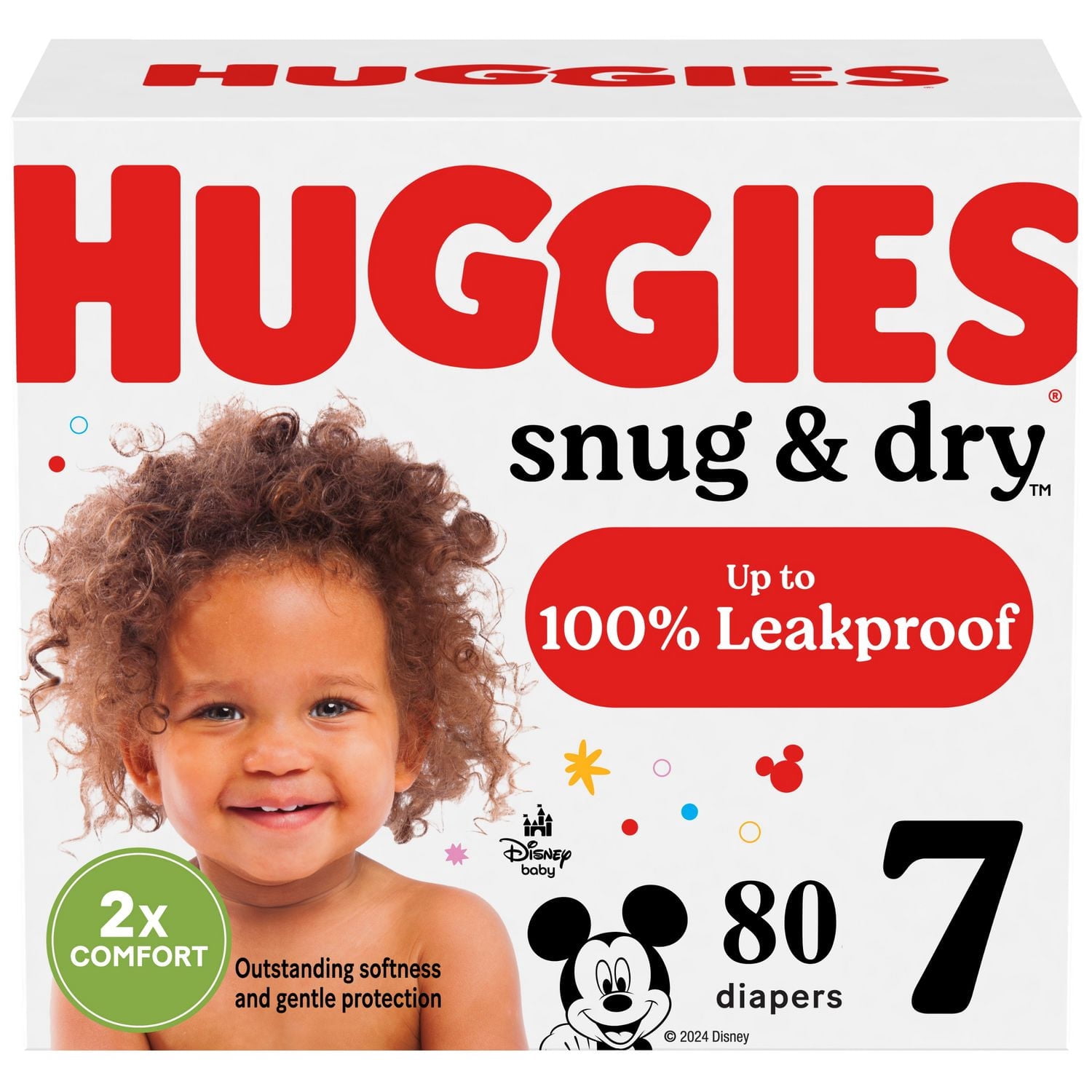 HUGGIES Snug & Dry Diapers, Mega Colossal Pack, Sizes: 1-8