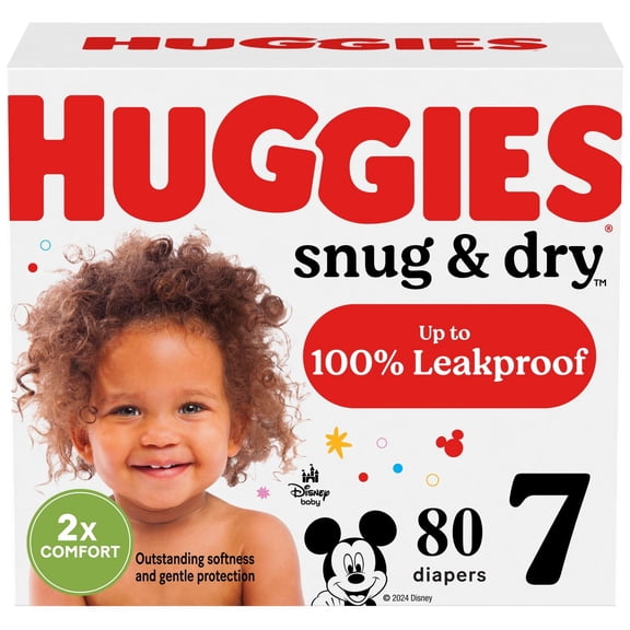 HUGGIES Snug & Dry Diapers, Mega Colossal Pack, Sizes: 1-8