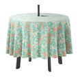 thumbnail image 1 of Vargottam Indoor / OutdoorRoundTablecloth 58 pouces avec trou de parapluie et table étanche à glissièreCouvre-tables pour table d'arrière-cour -Aquamarine Green2, 1 of 1